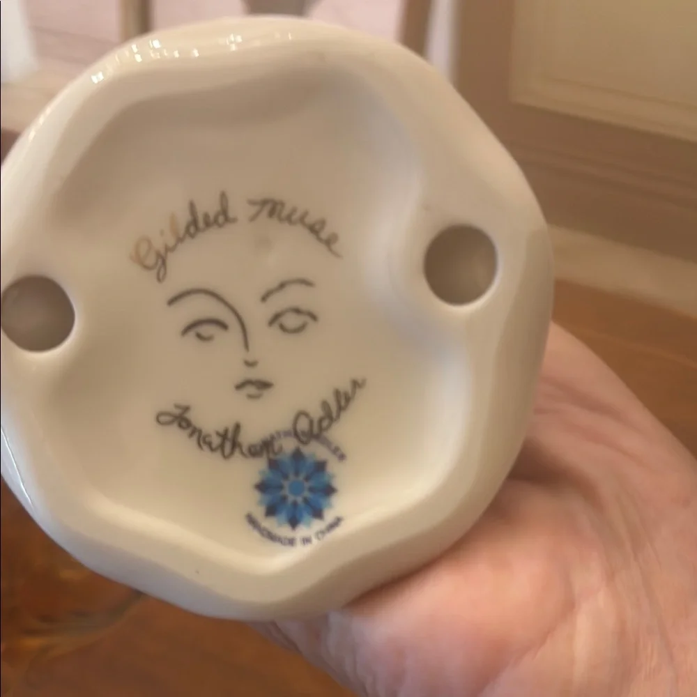 Jonathan Adler White Ceramic Face Holder